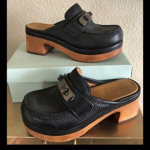 Adrienne Leather Coach Clogs/Mules